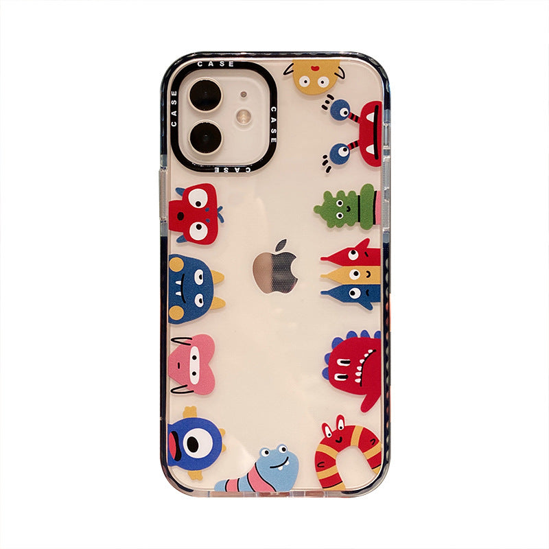 Cartoon Little Monster Transparent Phone Case