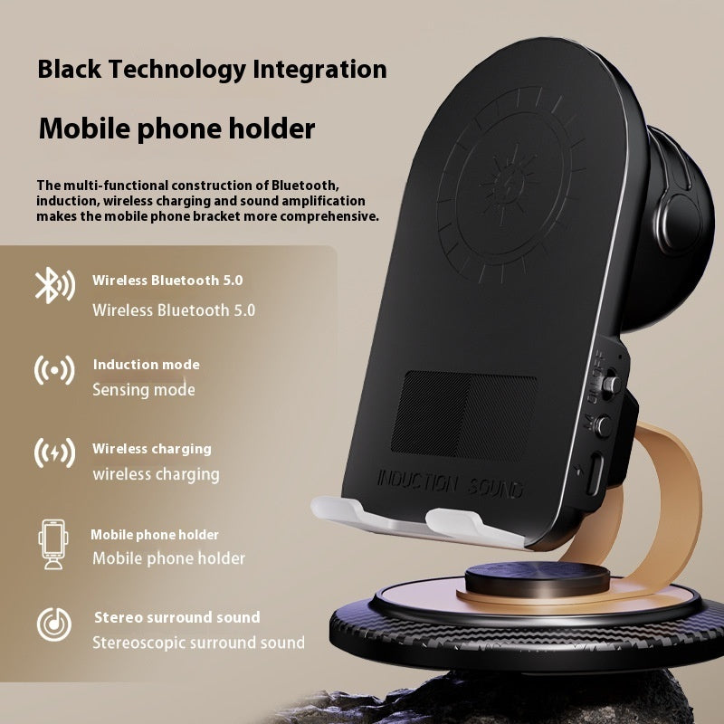 Multi-function Audio Integrated Desktop Folding Portable Induction Bluetooth Mobile Phone Stand