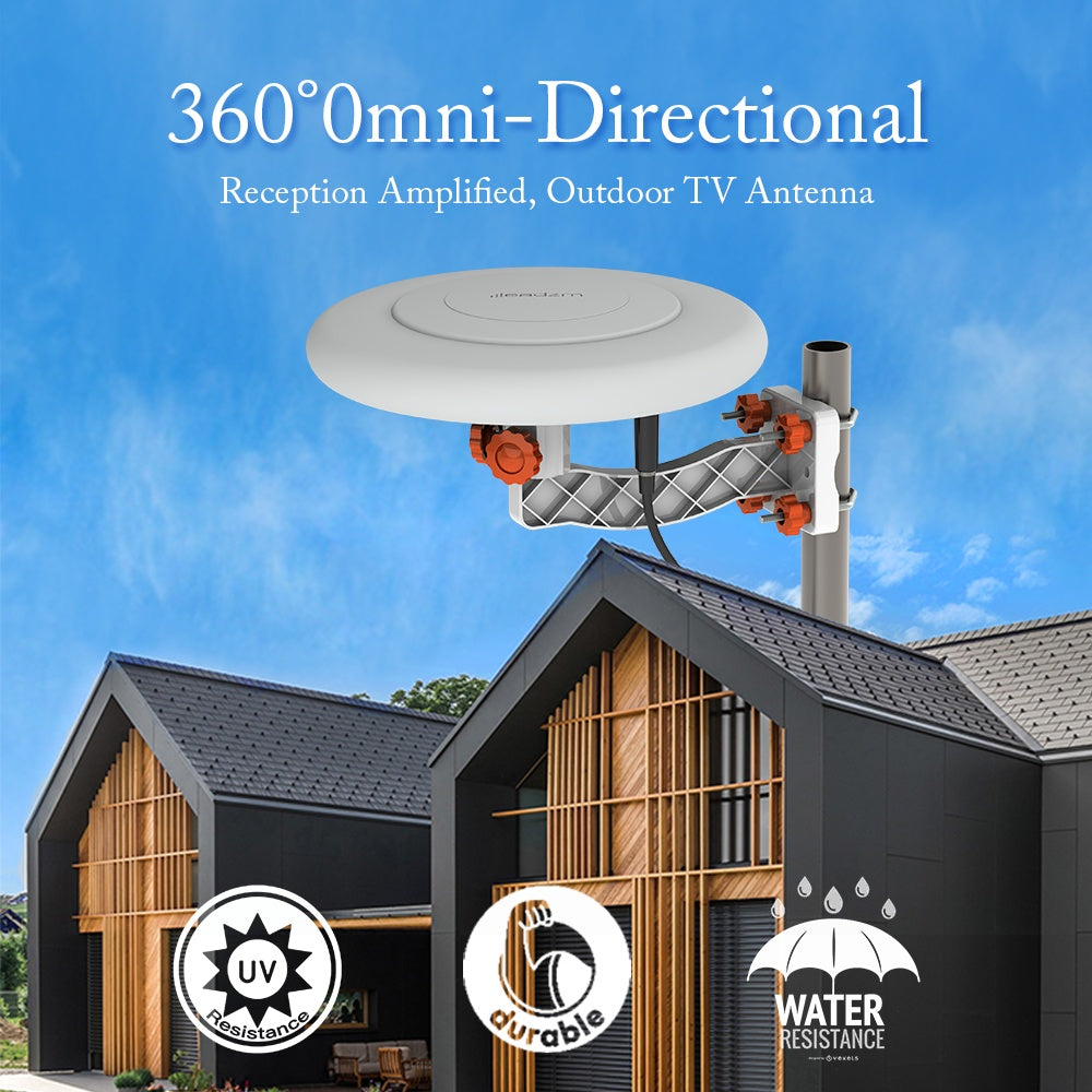 TA-A1 360 Degree Steering TV Antenna UV Dual Band 47-860 MHz 15-18dB HD Outdoor, Forbidden Platform - Walmart, Amazon