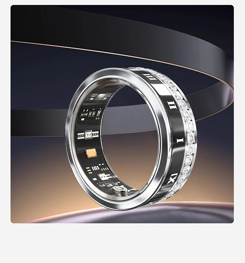 Multi Functional Home Diamond Inlaid Smart Ring