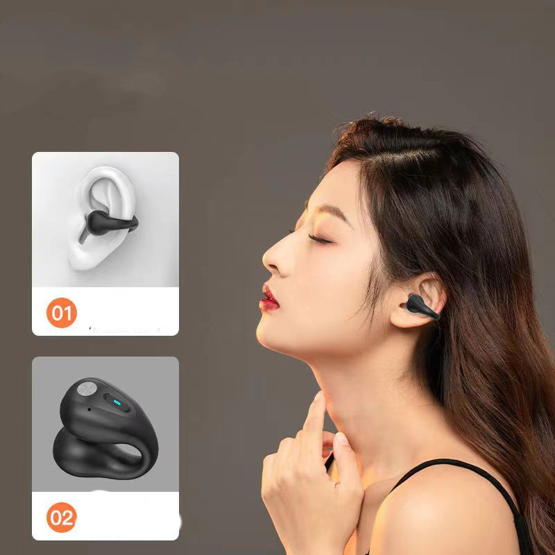 Bone Conduction Headphones TWS Earbuds Ear Clip Bluetooth 5.3 Touch Wireless Earphone In-Ear Bass HIFI Sports Headset