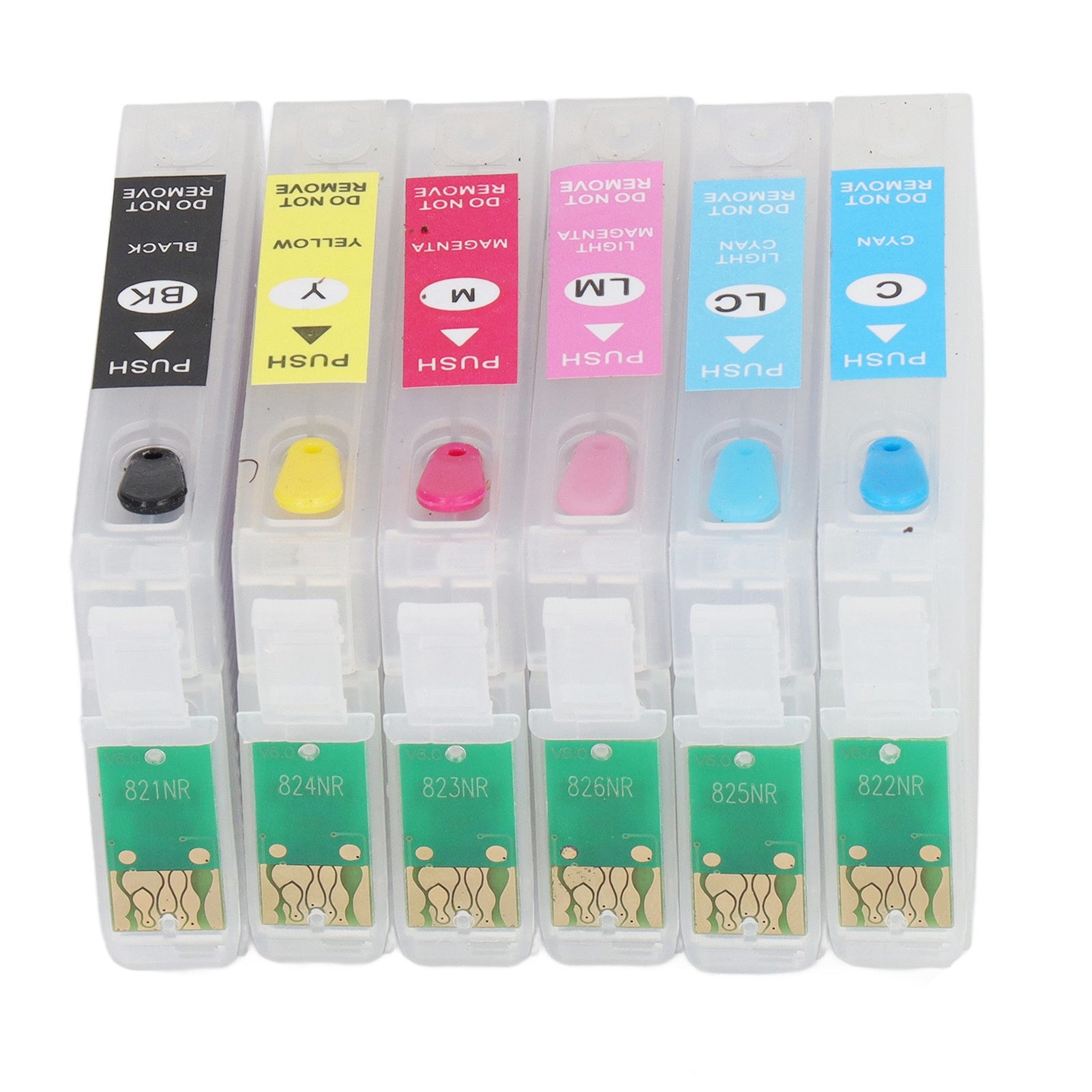 6 Colors Ink Cartridge with Permanent Chip Replacement Refill Cartridge Printer Accessories T0781 T0782 T0783 T0784 T0785 T0786