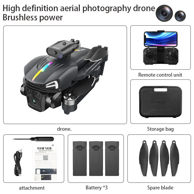 C15S Brushless UAV HD Aerial Photography Obstacle Avoidance Four-axis Flying Toy