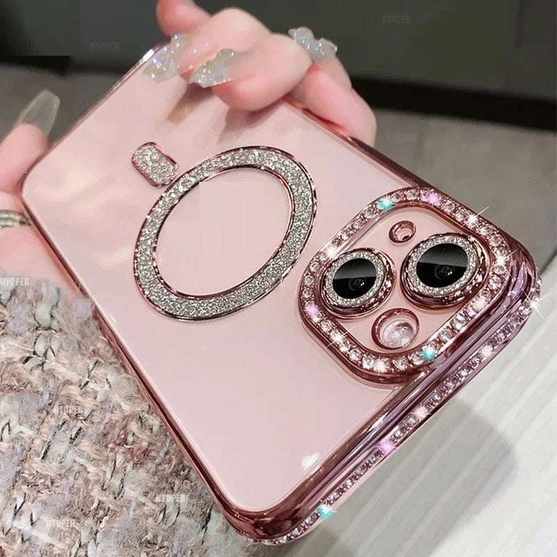 All-inclusive Rhinestone Magnetic Phone Case