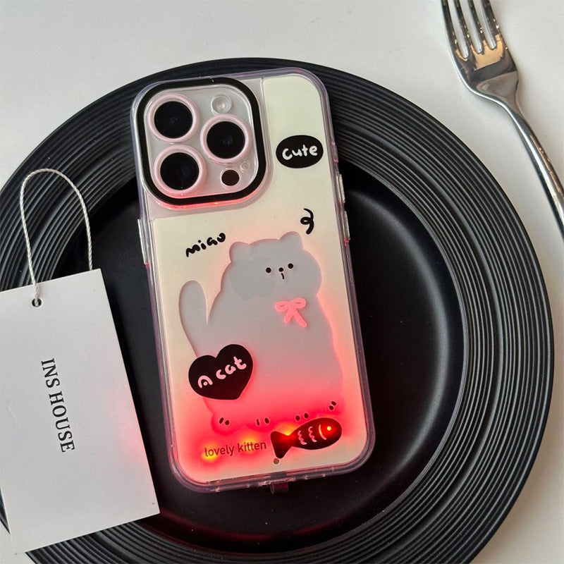 Luminous Splash Ink Cat Suitable For Mobile Phone Shell