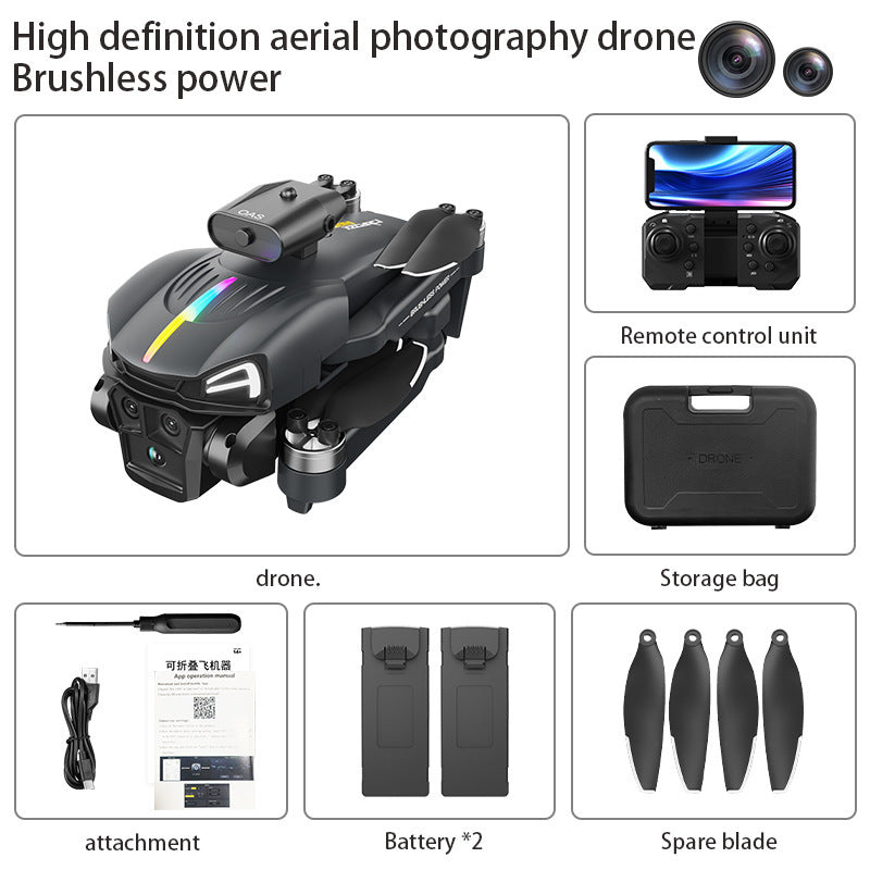 C15S Brushless UAV HD Aerial Photography Obstacle Avoidance Four-axis Flying Toy