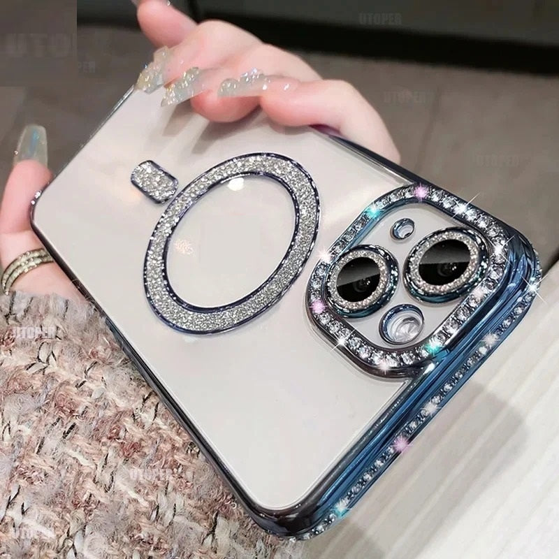 All-inclusive Rhinestone Magnetic Phone Case