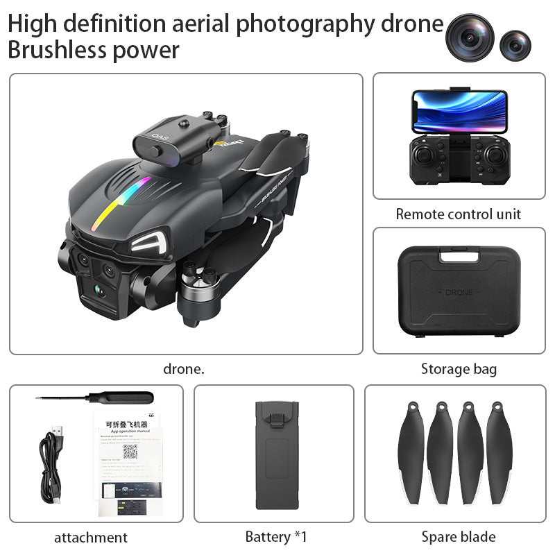 C15S Brushless UAV HD Aerial Photography Obstacle Avoidance Four-axis Flying Toy