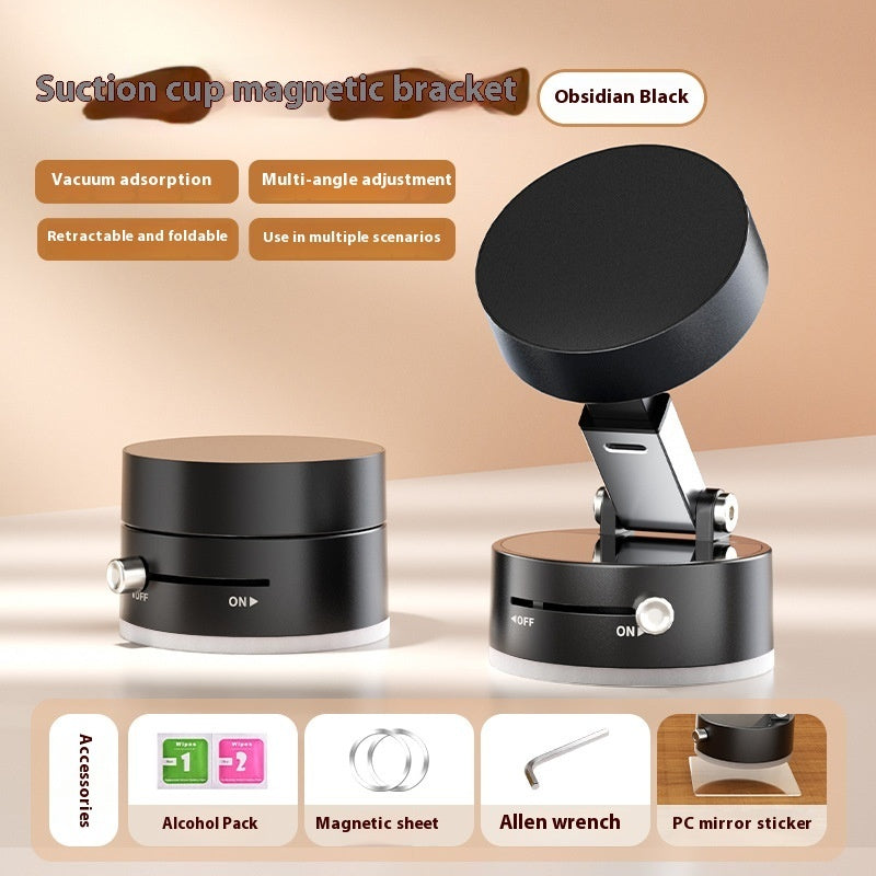 Multifunctional Vacuum Suction Cup Foldable Retractable Double-sided Magnetic Phone Holder